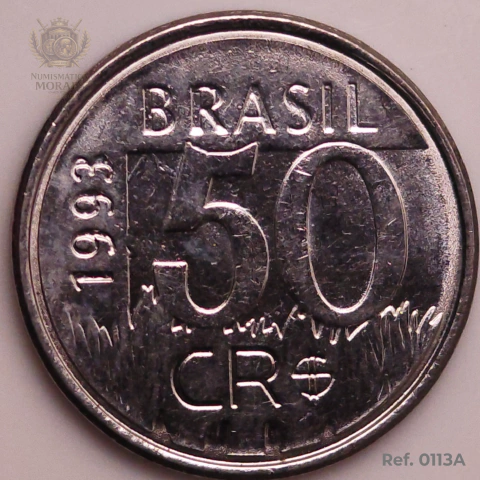 Ref. 01113 - 50 Cruzeiros Reais 1993 Aço Inoxidável KM#629 - comprar online