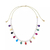 Colar Balloon Gems - Coleção Viva Essa Festa - Ágata Cinza e Roxa, Obsidiana Preta, Feldspato Vermelho, Ágata Verde, Haulita Turquesa, Laranja e Pink