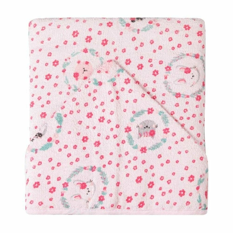 TOALHA DE BANHO FELPUDA KARINHO FORRADA COM CAPUZ AMIGUINHAS