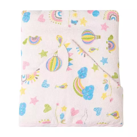 TOALHA DE BANHO FELPUDA KARINHO FORRADA COM CAPUZ SOLZINHO