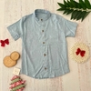 Camisa Lino Celeste Niño