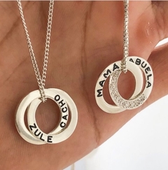 Dije Arandela Rusa Doble con Zirconias CHICAS