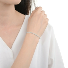 Pulsera tennis celeste 2mm en internet
