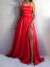 vestido de festa frente única com fenda - loja online