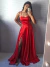 vestido de festa frente única com fenda - comprar online