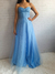 Vestido de festa longo corset tomara que caia em tule madrinha formanda debutante - by lana