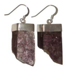 Lepidolite Rough Earrings