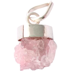 Rose Quartz Cluster Rough Pendant