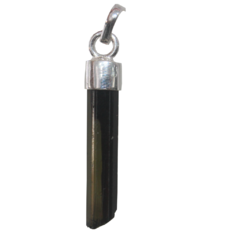 Green Tourmaline Needle Rough Pendant