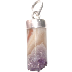 Amethyst Cylinder Rough Pendant