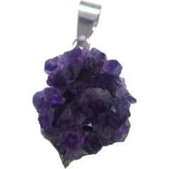 Amethyst Druzy Rough Pendant