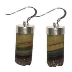 Amethyst Cylinder Rough Earrings