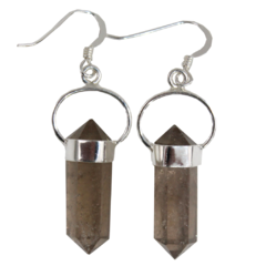 Smoky Quartz Twn Point Earrings - buy online