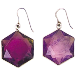 Amethyst Prisma Star Earrings