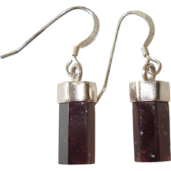 Polished Garnet Earrings