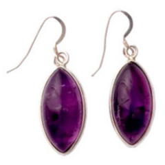 Amethyst Navette Earrings