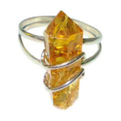 Citrine Point Ring