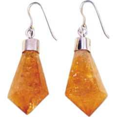 RG Citrine Point Earrings