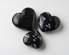 Snowflake Obsidian Hearts