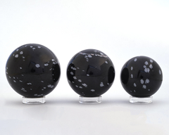 Snowflake Obsidian Spheres