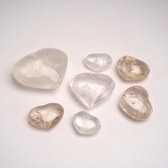 Clear Quartz Hearts