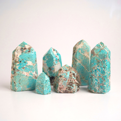 Amazonite with Quartz Towers