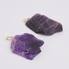 Amethyst Slabs Pendants