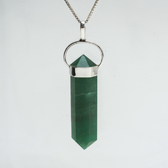 Green Quartz Twn Point Pendants