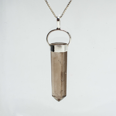 Smoky Quartz Twn Single Point Pendants