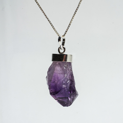 Amethyst Rough Point Pendants