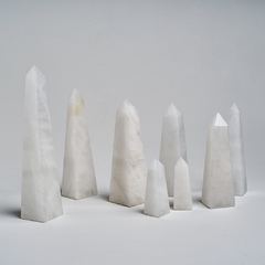 Girasol Quartz Obelisks