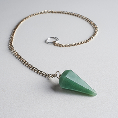 Green Quartz Pointed 6 Sided Pendulums