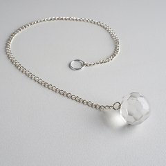 Clear Quartz Faceted Sphere Pendulums