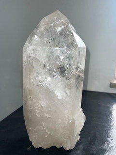 Clear Quartz Half Polished Tower