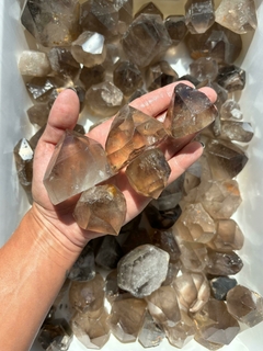 Smoky Quartz Half Polished Points