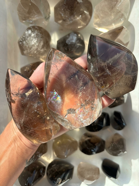 Smoky Quartz Small Flames