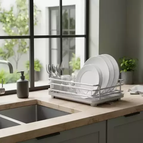 Escurre Seca Platos Aluminio C/ Bandeja Vonne - comprar online