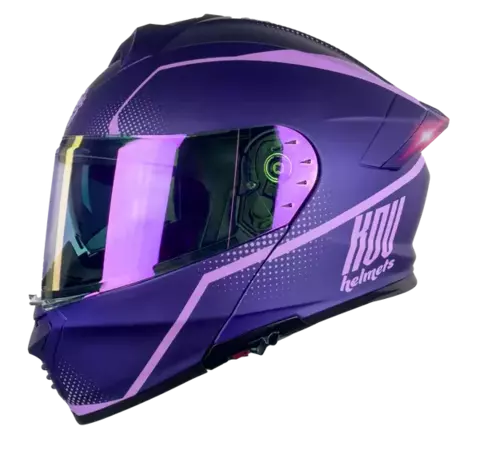 KOV CASCO THUNDER WAVES MORADO CON LED M