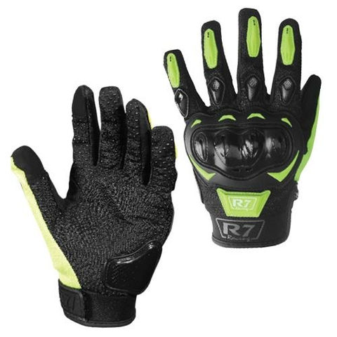 GUANTES VEL R7 RACING L AMARILLO FLUORECENTE R7-2 TOUCH