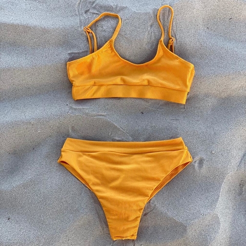 Biquíni Atins - Amarelo Canelado