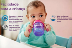 Copo Transição Infantil Bebe Easy Avent Bico Silicone 200ml na internet