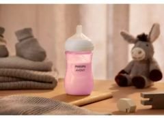 Mamadeira Avent Pétala 260ml Azul ou Rosa
