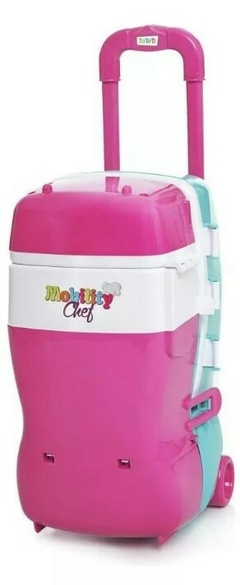 Cozinha Infantil Completa Com Alça Mobility Chef - Tateti Cor Rosa/Verde na internet