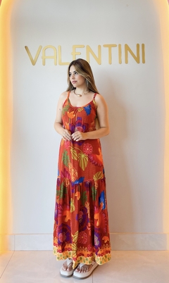 VESTIDO FUNDO LARANJA - comprar online