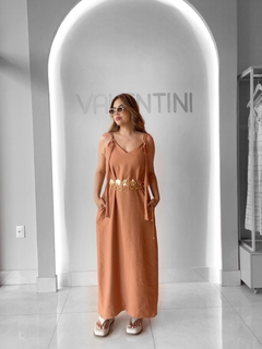 VESTIDO LONGO NÓ NUDE - comprar online