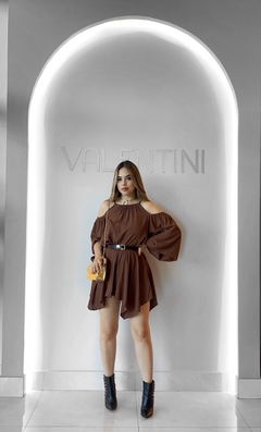 CONJUNTO DE ASSIMETRICO MARROM - comprar online