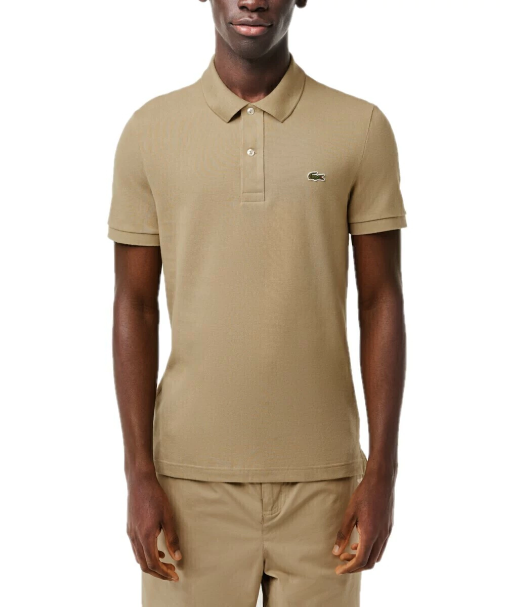 Polo Lacoste Slim Fit Piquet Bege