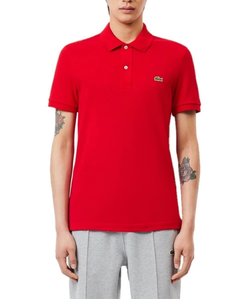 Polo Lacoste Slim Fit Piquet Vermelha