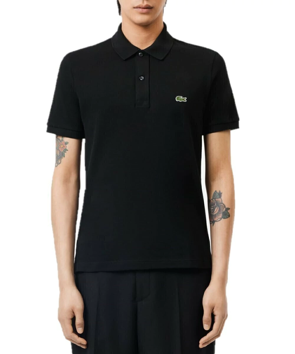 Polo Lacoste Slim Fit Piquet Preta