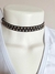 Colar Duplo Couro- Detalhes Dourado